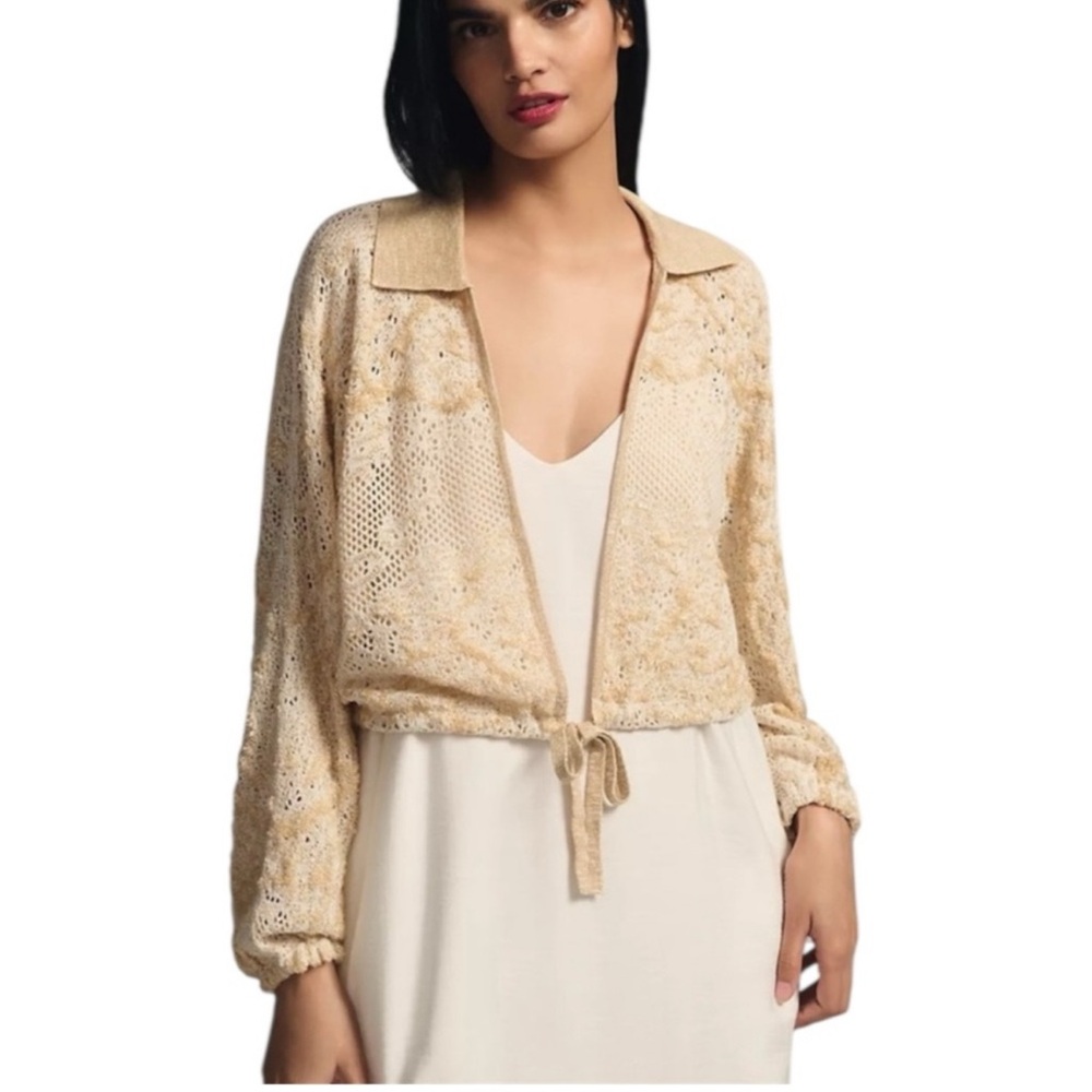 Anthropologie Light Tan Knit Sweater